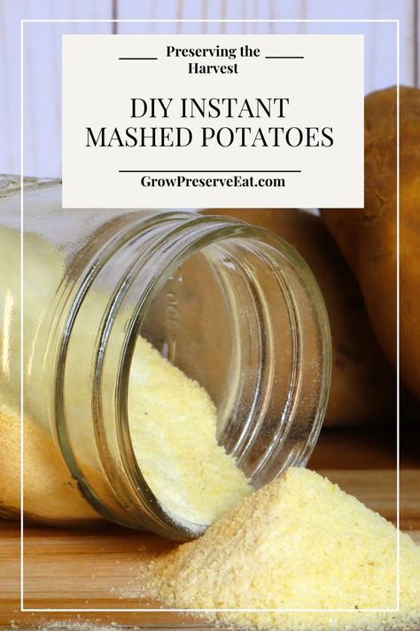 Instant Mashed Potatoes Recipes, Dehydrating Eggs, Dehydrated Potato Flakes, Dehydrating Food Storage, Dehydrate Potatoes, Homemade Dry Mixes, Instant Potatoes, Instant Mashed Potatoes, Dehydrated Vegetables