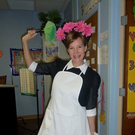 Amelia Bedelia costume Amelia Bedelia Costume, Amelia Bedelia, Teacher Costumes, Book Character Costumes, Book Character, Costume Diy, Diy Valentines Gifts, Diy Costumes, Book Characters