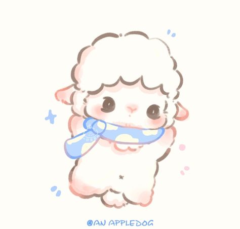 Inspo Doodles, Lamb Drawing, Sheep Drawing, Cottage Core Vibes, Bakery Shop Design, Kawaii Drawing, Cute Lamb, Cute Easy Doodles, Baby Lamb