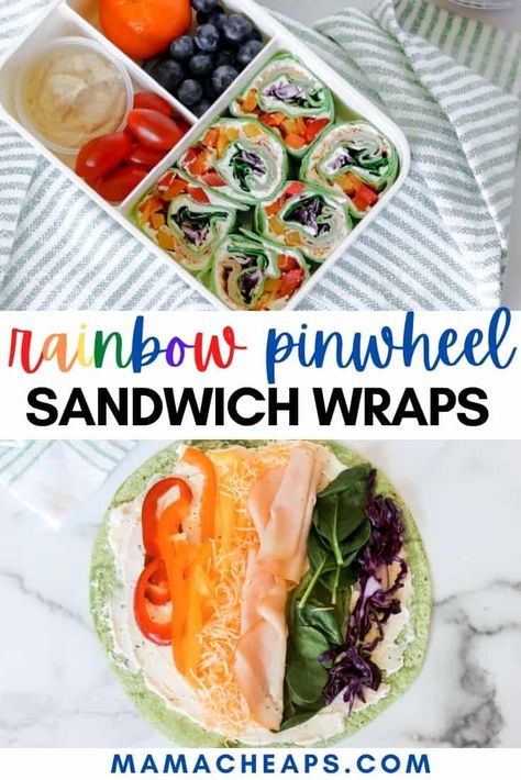 Pinwheel Wraps, Appetizer Wraps, Turkey Bacon Wrap, Pinwheel Sandwiches, Spinach Wraps, Cream Cheese Spread, Shredded Cabbage, Lunch Inspiration, Deli Turkey