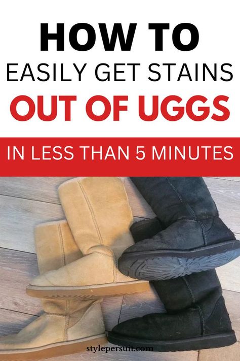 Cleaning stains from Uggs, especially those made from sheepskin or suede, requires gentle care to avoid damaging the material. Discover the step-by-step guide to help you get stains out of Uggs: How To Clean Uggs Boots Stains, How To Clean Ugg Slippers, How To Clean Ugg Boots, How To Clean Uggs, Ugg Cleaning, Ugg House Shoes, Cleaning Ugg Boots, Cleaning Uggs, Ugg Cleaner