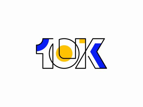 10K by UNOM design on Dribbble 10k Logo, K Logo Design, K Logo, Running 10k, K Logos, Creative Logo Design, Brand Website, Wings Logo, Minimalist Business