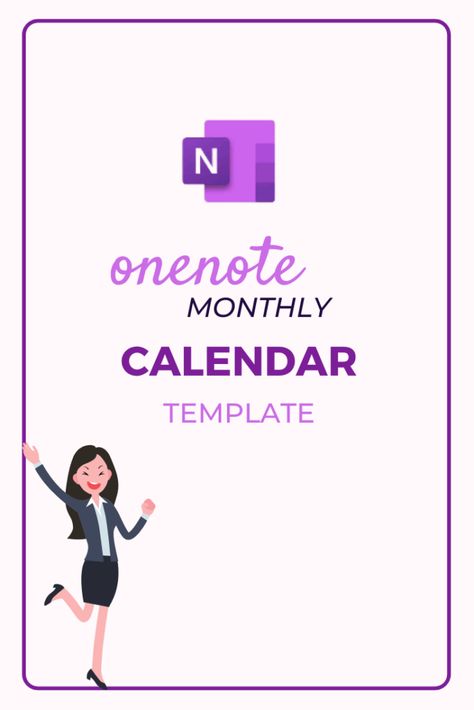 Microsoft Onenote Templates, Onenote Calendar, One Note Tips, Career Planner, Onenote Template, One Note Microsoft, Study Planner Printable, One Note, Monthly Calendar Template