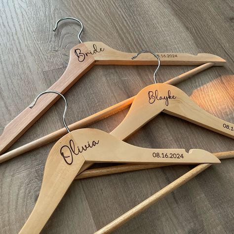 ✖️W E D D I N G H A N G E R S✖️ These wedding hangers are completely customizable for not only you & your partner, but for any lucky person on that special day. • maid of honour • bridesmaid • mother of the bride • mother-in-law • person of honour & more! POST DETAILS: •Natural Wood, Clear Acrylic Lacquer •Size: 17.25” •Completely Customizable! •Grooves on both sides to prevent clothing from falling off •Neutral & White Available for immediate purchase! **Available for men as well P... Wedding Hangers, Maid Of Honour, Etsy Instagram, Mother In Law, G H, Maid Of Honor, Clear Acrylic, Mother Of The Bride, Hangers