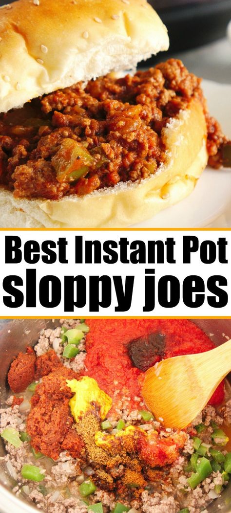 Instant Pot Sloppy Joes, Beef Recipe Instant Pot, Sloppy Joe Recipe, Easy Pressure Cooker Recipes, Vegetarian Crockpot Recipes, Best Instant Pot Recipes, Easy Protein, Joe Recipe, Protein Packed Meals