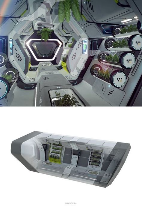 Space Station Concept, Concept Art Landscape, Scifi Interior, Futuristic Space, Spaceship Interior, Space Engineers, Sci Fi Design, Sci Fi Environment, Space Games