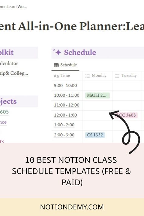 Staying on top of deadlines and keeping track of your course progress can be daunting at first. However, thanks to these class/course schedule Notion Class Schedule Template Notion, Class Schedule Notion, Notion Template Schedule, Notion Schedule Template Free, Notion Schedule, Class Schedule College, Study Planner Free, Class Schedule Template, Class Planner