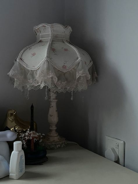 Pendant Lamp Diy, Coquette Rooms, Bed Side Lamps, Coquette Bed, Furniture Reference, Pink House Interior, Dream Bedroom Inspiration, Lamp Diy, Future Room