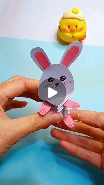 Rabbit Paper Craft, Handmade Rabbit, Paper Bunny, February 9, Cute Easy Drawings, Easy Drawings, Paper Craft, Paper Crafts, The Creator