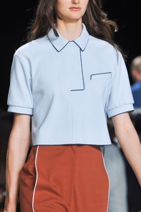 Áo Blu, Ralph Macchio, Shirt Detail, Mode Inspiration, Fashion Details, Look Fashion, Runway Fashion, Piping, Fashion Inspo