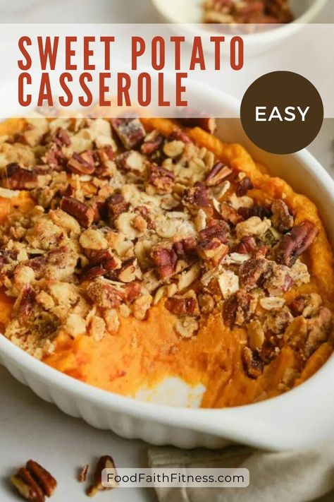 Add a touch of sweetness to your table with our mouth-watering Sweet Potato Casserole recipe—a glorious mix of spice, texture, and cozy comfort in every bite. Sweet Potato Casserole With Pecans, Ruths Chris Sweet Potato Casserole, Thanksgiving Veggies, Vegan Sweet Potato Casserole, Oat Crumble Topping, Best Sweet Potato Casserole, Pecan Crumble, Ruth Chris, Sweet Potato Recipes Casserole