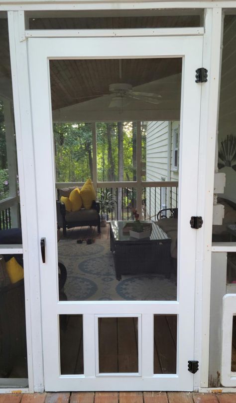 Dog Screen Door, Patio Dog Door, Screened Porch Doors, Pet Screen Door, Old Screen Doors, Wood Screen Door, Wooden Screen Door, Diy Screen Door, Diy Screen