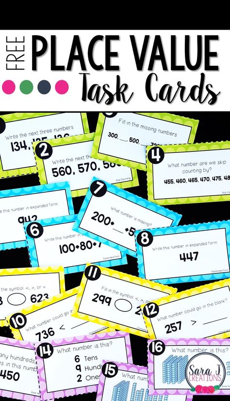 Task Cards Free, Base Ten Blocks, Comparing Numbers, Expanded Form, Math Place Value, Math Tasks, Fourth Grade Math, Math Intervention, Base Ten