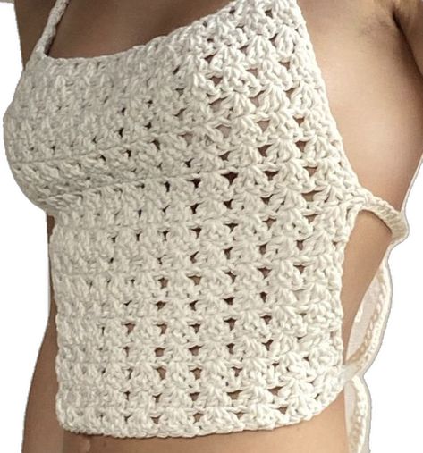 Unique Crochet Outfits, Crochet Going Out Top, Mags Rags, Crochet Tank Tops, Crochet Top Outfit, Mode Crochet, Crochet Clothing And Accessories, Crochet Summer Tops, Crochet Inspo