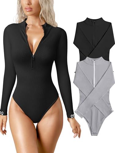 Zip Up Bodysuit, Fall Bodysuit, Body Noir, Comfy Sweatpants, Long Sleeve Jumpsuit, Long Jumpsuits, Zipper Top, Body Suit, Shapewear