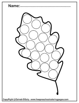 free autumn leaves fall do a dot marker coloring pages Leaf Dot Marker Printable, Fall Coloring Pictures, Dot Marker Printables, Marker Coloring, Dot Marker Activities, Preschool Fall, Dot Worksheets, Abc Coloring Pages, Preschool Coloring Pages