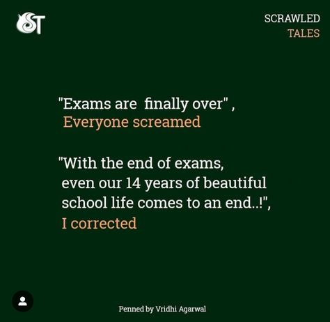 Last Day Of School Class 10 Quotes, School Days Quotes, Class Quotes, School Life Memories, School Life Quotes, Farewell Quotes, One Word Instagram Captions, Motivational Poems, Ending Quotes