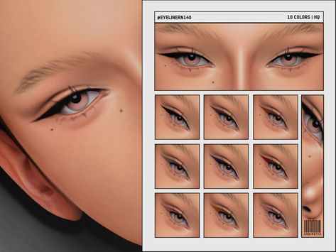 Makeup Cc Sims 4, Soft Girl Makeup, Cc Makeup, Sims 4 Cc Eyes, Sims 4 Cas Mods, The Sims 4 Skin, Makeup Cc, Eyeliner Eyeshadow, Pelo Sims