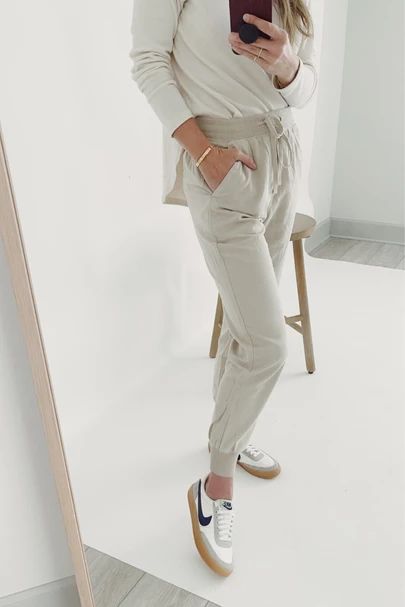 http://liketk.it/36ipT Tone on tone outfit, cream neutral style, cream outfit, black Gucci loafers, black Gucci loafer style, brixton loafer, women’s neutral style, neutral outfit, Gap basics, cream basics #liketkit @liketoknow.it #LTKunder50 #LTKstyletip #LTKunder100 Cream Outfit, Gucci Loafers, Loafers Style, Neutral Outfit, Neutral Fashion, White Jeans, Capri Pants, Loafers, Sneakers