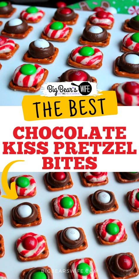 Candy Melt Pretzel Bites, Pretzel With Chocolate Candy Melts, Pretzel Chocolate M&m's, Pretzel Kisses And M&ms, Chocolate Pretzel Dessert, Pretzel Candy Melts, Chocolate Pretzels Recipe, Pretzel Chocolate Bites, Diy Spa Gifts