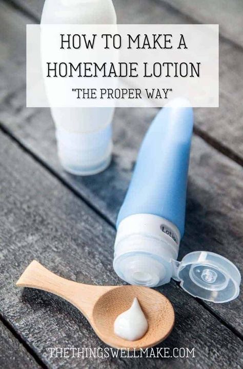 Learn how to make an easy, simple homemade lotion. This basic lotion recipe is the foundation for many different types of cosmetics. It can be customized to suit different skin types or to make a wide variety of products! #naturalskincare #homemade #lotion #diycosmetics #thethingswellmake #miy Body Lotion Recipes, Diy Lotion Recipe, Homemade Lotion Recipe, Homemade Body Lotion, Lotion Recipe, Goats Milk Lotion, Diy Lotion, Artificial Christmas Garland, Diy Skin Care Recipes