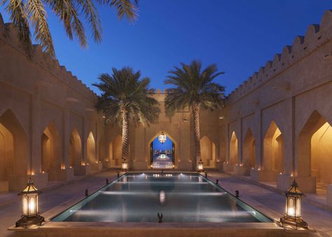 Royal Pavilion Villas by Qasr Al Sarab Arabian Design, Spanish Castles, Desert Resort, Courtyard Pool, Royal Pavilion, Hong Kong Hotels, Luxury Vacation, Oman, Abu Dhabi