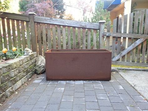 corten planter box rust Groundcover Plants, Trough Planter, Garden Hedges, Corten Steel Planters, Metal Planter Boxes, Trough Planters, Rectangular Planters, Steel Planters, Modern Planters