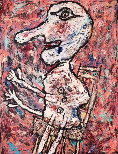 216. JEAN DUBUFFET, "NEZ LONG ET CHAISE SEPTEMBRE". Jean Dubuffet, Arte Folk, Hur Man Målar, Art Brut, Arte Popular, Outsider Art, Art Business, French Artists, Art Market