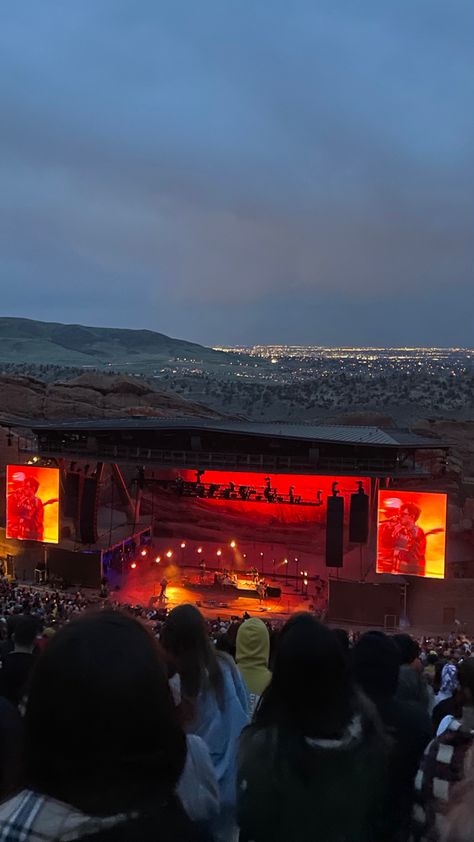 concert summer goals outdoor concert colorado red rocks hippocampus Red Rocks Concert Aesthetic, Red Rocks Amphitheater Concert, Red Rocks Aesthetic, Colorado Living Aesthetic, Red Rock Concert, Colorado Aesthetic Summer, Colorado Summer Aesthetic, Red Rocks Concert Outfit, Rock Concert Aesthetic