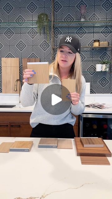 The Material Bar on Instagram: "Part 2 of laminate cabinets vs. wood cabinets! 1. True grain patters with laminate 2. Right color tones 3. Laminate can hold up better than wood 4. It’s more affordable 5. The stain lifts differently each time on real wood! #kitchen #kitchendesign #kitchenrenovation #kitchenremodel #kitchencabinets #woodcabinetry #cabinets #kitchencabinets" Wood Laminate Kitchen Cabinets, Laminate Kitchen Cabinets, Brown Laminate, Light Kitchen Cabinets, Laminate Cabinets, Wood Kitchen Cabinets, Kitchen Reno, Color Tones, Wood Laminate