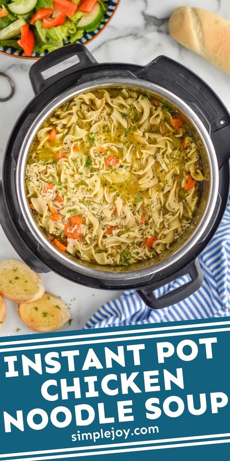 Instant Pot Chicken Noodle Soup, Instant Pot Chicken Noodle, Instant Pot Soups, Instant Pot Ideas, Soup Chicken, Instant Pot Air Fryer, Pressure Cooker Chicken, Instant Pot Soup Recipes, Instant Pot Meals