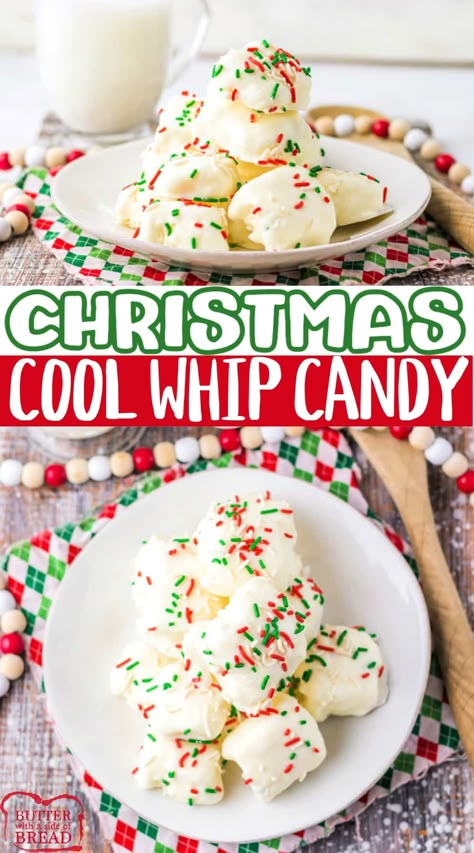 easy candy recipe, easy Christmas candy, Cool Whip candy recipe Christmas Cool Whip Candy, Recipes With Whoppers Candy, 3 Ingredient Cool Whip Candy, Cool Whip Candy Recipe, Easy Christmas Dessert Recipes No Bake, Simple Christmas Candy Recipes, Easy Cool Whip Candy, Easy Christmas Candy Recipes Simple 3 Ingredients, Cool Whip Recipes Easy