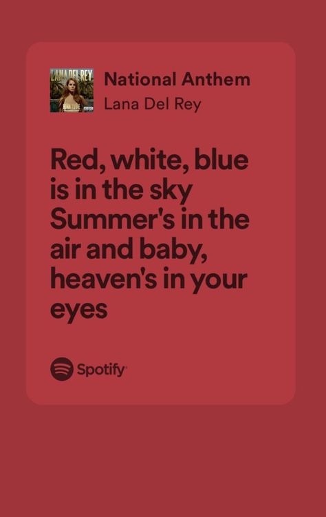 Lana Del Rey Songs, Lana Del Rey Love, Lana Del Rey Lyrics, Music Is My Escape, Summer Fun List, Lyrics Aesthetic, Crazy Things To Do With Friends, National Anthem, Pretty Songs