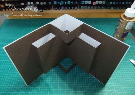 From My Craft Room: Pop-Up Book Card Tutorial (6" x 6" card) Diy Card Making Ideas, Pop Out Cards, 3d Templates, Book Tutorial, Tarjetas Pop Up, Diy Pop, Simple Pop, Card Making Templates, Pop Up Box Cards