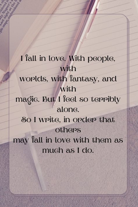 #writer #writerquotes #relatable #fantasy #reasonstowriter #inspirational Writer Motivation, Writing Motivation, Writer Quotes, Writers Write, I Fall In Love, Writers, Falling In Love, Cards Against Humanity, Writing