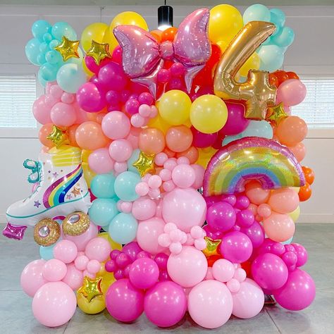 Balloon Arch Birthday Party, Skate Birthday Party, Balloon Walls, Garland Balloon, Thema Party, Candy Theme Birthday Party, Skate Birthday, Barbie Theme Party, Jojo Siwa Birthday