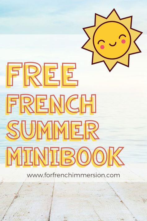 Fun Vocabulary Activities, Beach Vocabulary, French Learning Books, Free French Lessons, French Greetings, Summer Words, French Kids, French Activities, French Summer