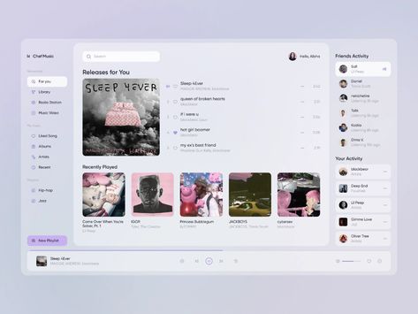 Music Player Website, Music App Design, Music Player Design, Wynk Music, Music Player App, Fruits Design, Website Sign Up, Movie App, Graphic Shapes Design