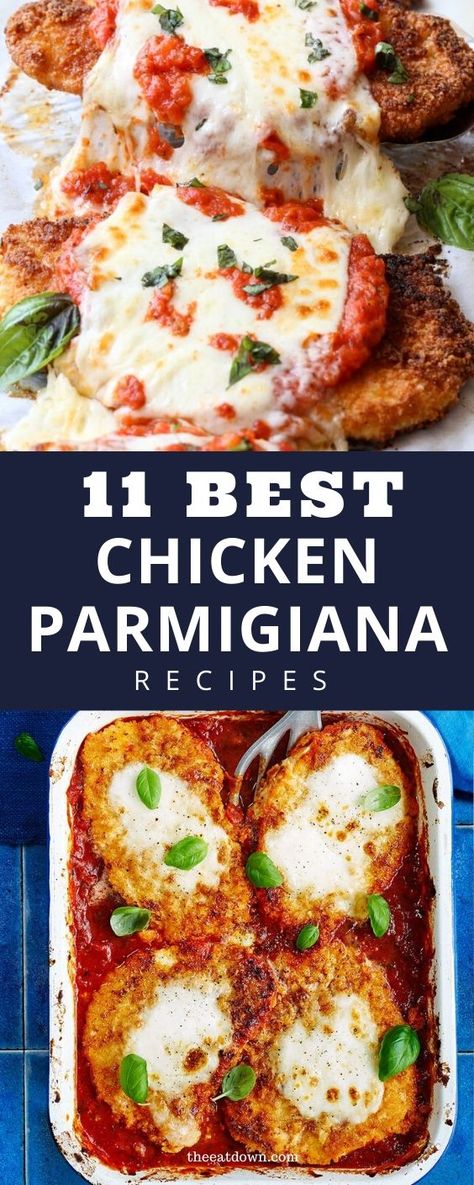 Check out this list of the best chicken parmigiana recipes from around the web. Parmasen Chicken Recipes, Chicken Parmigan, Chicken Parmagania Recipe, Chicken Parmasan, Best Chicken Parmigiana Recipe, Chicken Parmigiana Recipe Easy, Healthy Chicken Parmigiana, Chicken Parmigiana Recipe, Bread Crumb Chicken