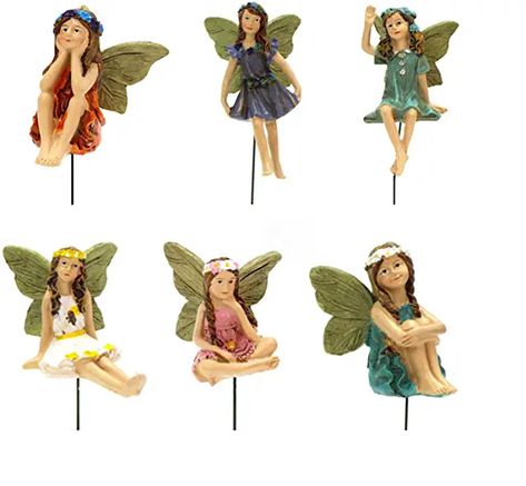 Amazon.ca : fairies for fairy garden Colourful Cake Decoration, Miniature Fairies, Miniature Fairy Figurines, Fairy Garden Flowers, Garden Fairies Figurines, Garden Fairies, Fairy Statues, Garden Figurines, Outdoor Deco