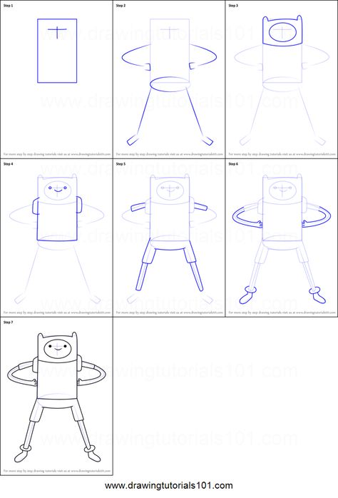 How to Draw Finn the Human from Adventure Time Printable Drawing Sheet by DrawingTutorials101.com Fluttershy Christmas, Explaining Santa, Santa Food, Adventure Time Drawings, Chemistry Cat, Adventure Time Style, Adveture Time, Beginner Sketches, Lumpy Space