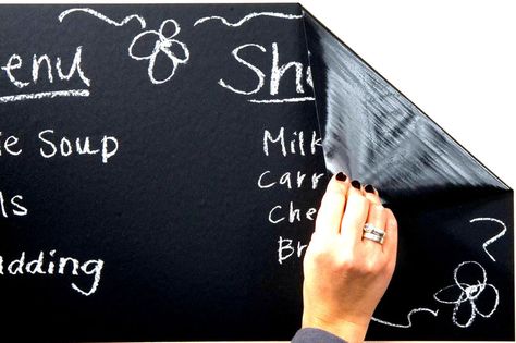 Blackboard Vinyl Self Adhesive Black Board Wall Sticker + 5 Chalks Included New in Home, Furniture & DIY, Home Decor, Wall Decals & Stickers | eBay! Chalkboard Vinyl, Chalkboard Stickers, Large Chalkboard, Kitchen Wall Decals, Chalkboard Decal, Removable Wall Stickers, Chalkboard Wall, Vinyl Rolls, Kids Signs