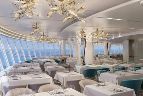 Norwegian Prima, Main Dining Room, Atrium Design, Dining Menu, How To Book A Cruise, Norwegian Cruise Line, Cruise Destinations, French Restaurants, Norwegian Cruise