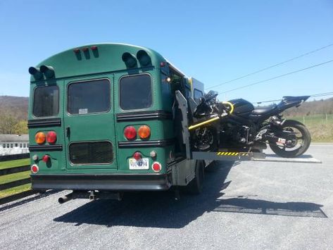 2002 Thomas Conversion bus / Skoolie / Toy Hauler / Track Day Ride Truck Camper Storage, Bus Rv Conversion, Best Truck Camper, Toy Hauler Camper, Bus Motorhome, School Bus Tiny House, School Bus Camper, Converted Bus, Used Bus