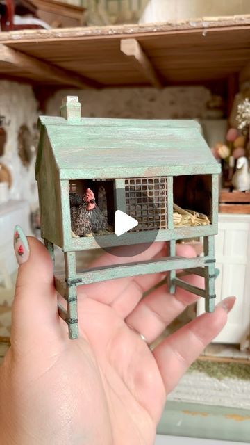 Laura Plunkett on Instagram: "One day I will have some real chickens. I just have to buy land, build a coop, convince my husband and then keep them alive. Nothing to it!   #dollhouses #miniatures #dollhousesofinstagram #chickens #chickensofinstagram #dollhouseminiatures" Dollhouse Chicken Coop, Buy Land, Dollhouse Miniature Tutorials, Miniature Tutorials, Diy Chicken Coop, Barbie Stuff, One Day I Will, Miniatures Tutorials, How To Buy Land