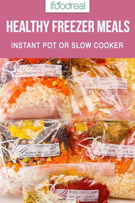 Freezer Meals For New Moms, Meals For New Moms, Resep Makanan Beku, 5 Dinners, Instant Pot Freezer, Instant Pot Freezer Meals, Office Food, Budget Freezer Meals, Freezable Meals