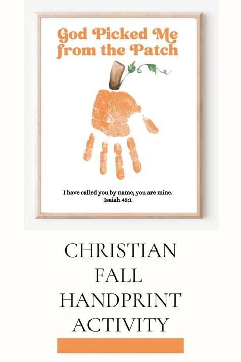 Christian Fall Handprint Christian Halloween Activity Kids Fall Harvest Activity Kids Fall Craft Sunday School Preschool Craft Homeschool - Etsy God Made Me Preschool Activities, October Fall Crafts Preschool, Kids Mistletoe Craft, All Saints Day Crafts For Preschool, Fall Celebration Ideas For Kids, Pumpkins Crafts For Toddlers, November Sunday School Lessons, Fall Craft For Kindergarten Classroom, Fall Handprint Crafts For Kids