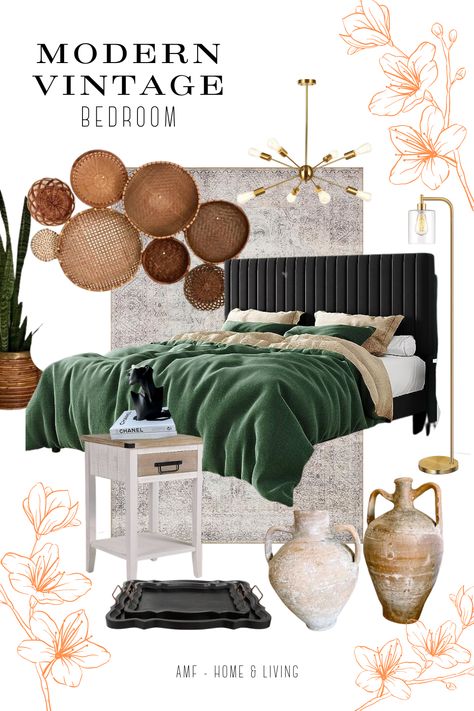 Pop Of Green Bedroom, Green Brown And Gold Bedroom, Green Tan Bedroom Ideas, Boho Chic Green Bedroom, Beige And Emerald Green Bedroom, Emerald Green And White Bedroom Ideas, Bedroom With Emerald Green Accents, Emerald Green Bedding Decorating Ideas, Dark Green And Tan Bedroom