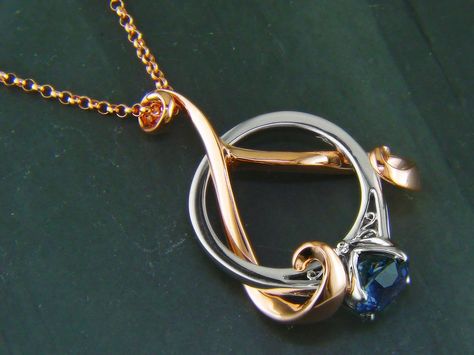 Custom made rose gold vine pendant with a custom platinum and sapphire mounting, representing an upside down heart with a drying flower in the middle. Repurposed Diamond Ring Into Necklace, Ring On A Necklace, Doctor Wedding, Hands Jewelry, Doctor Who Wedding, Wear Rings, Ring Holder Necklace, Green Lake Jewelry, Rose Vine