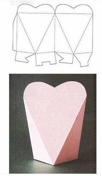 Heart box DIY Candy Box Template, Candy Gifts Diy, Paper Box Template, Valentine Day Boxes, Candy Gift Box, Gift Box Template, Origami Box, Heart Box, Box Patterns